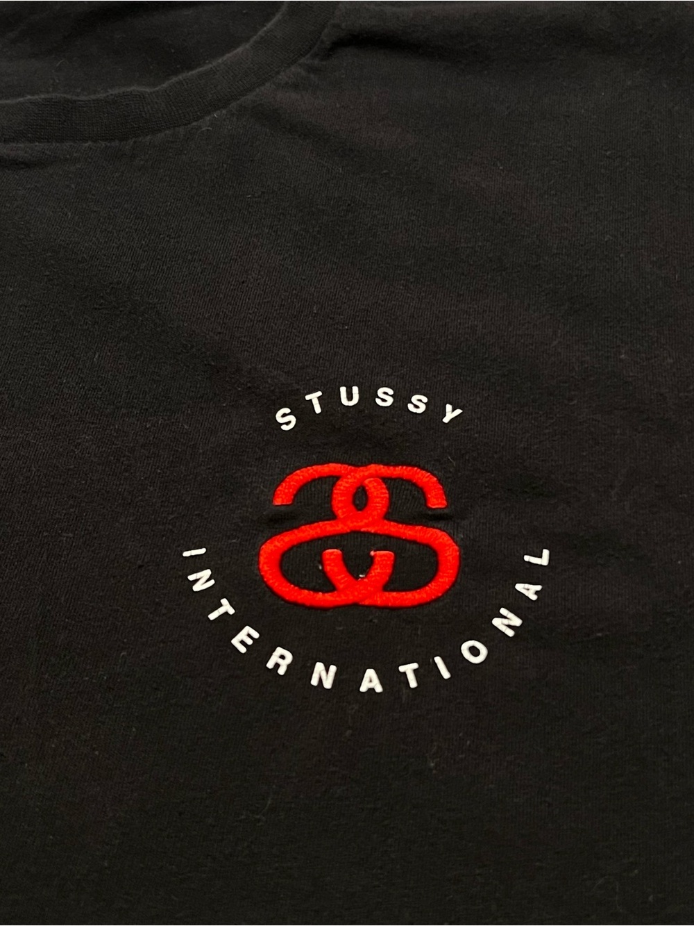 Y2K Stussy Embroidered Logo Skate Tee Shirt Sz Large Short Sleeve Streetwear - Picture 3 of 6